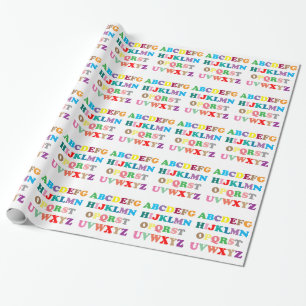 ABCs bunte Buchstaben Geschenkpapier