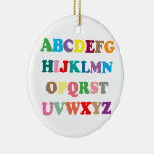 ABCs bunte Buchstaben Keramik Ornament (Rechts)