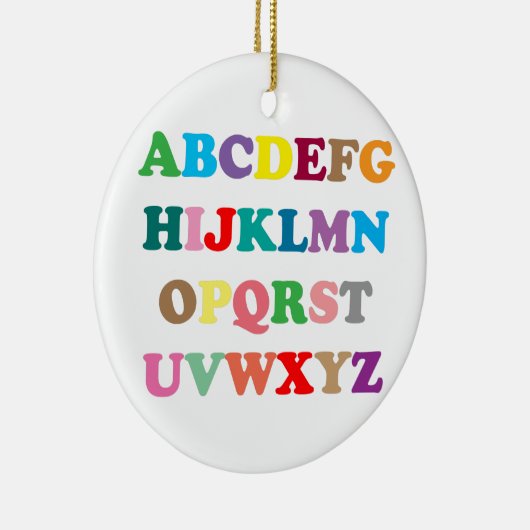 ABCs bunte Buchstaben Keramik Ornament (Rechts)