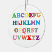 ABCs bunte Buchstaben Keramik Ornament (Links)