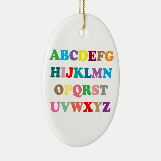 ABCs bunte Buchstaben Keramikornament (Rechts)