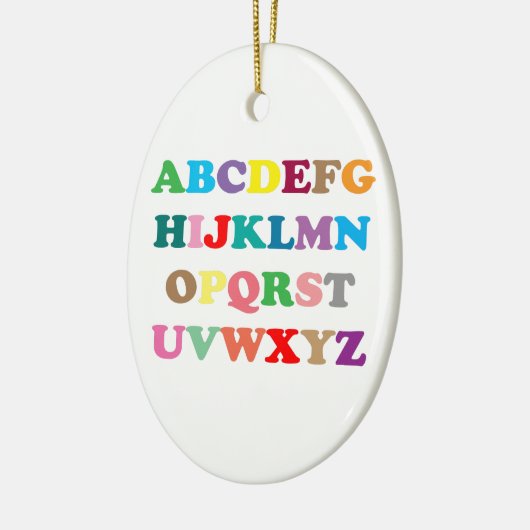 ABCs bunte Buchstaben Keramikornament (Links)