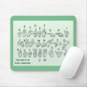 ABCs der Gebärdensprache Mousepad durch Janz (Mit Mouse)