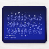 ABCs der Gebärdensprache Mousepad durch Janz (Vorne)