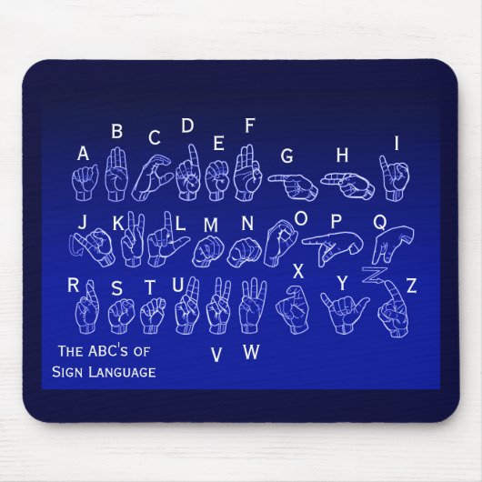 ABCs der Gebärdensprache Mousepad durch Janz (Vorne)