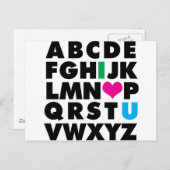 ABCs der Liebe Postkarte (Vorne/Hinten)
