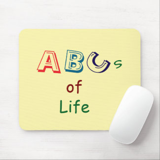 ABCs des Lebens Mauspad