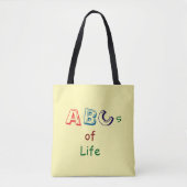 ABCs des Lebens Tote Tasche (Vorderseite)