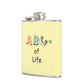 ABCs des Lebens Vinyl umwickelte Flasche Flachmann (Links)