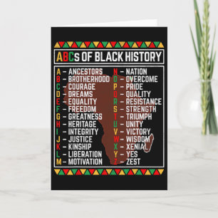 ABCs des Schwarze Geschichte Monats Alphabet Lerne Karte