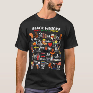 ABCs des Schwarze Geschichte Monats Stolz Lehrer T-Shirt