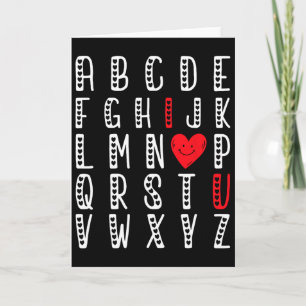 Abc's, die ich liebe, süßes Alphabet-Lehrer Va Karte