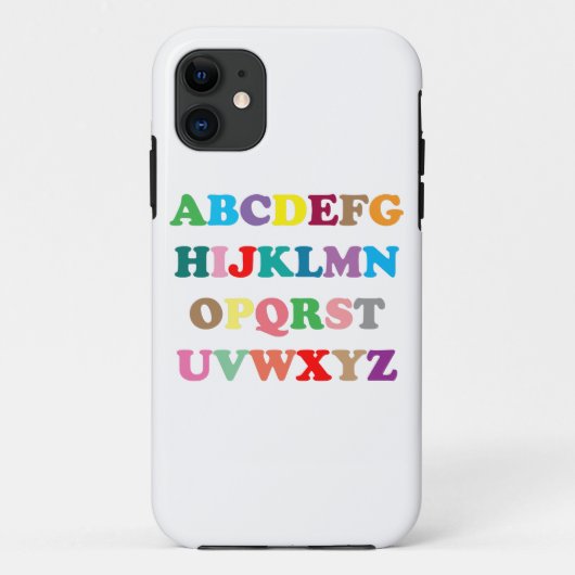 ABCs farbenfrohe Buchstaben Case-Mate iPhone Hülle (Rückseite)