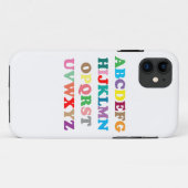 ABCs farbenfrohe Buchstaben Case-Mate iPhone Hülle (Rückseite (Horizontal))