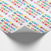 ABCs farbenfrohe Buchstaben Geschenkpapier (Ecke)