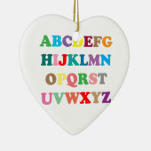 ABCs farbenfrohe Buchstaben Keramik Ornament (Rechts)