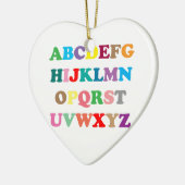 ABCs farbenfrohe Buchstaben Keramik Ornament (Links)