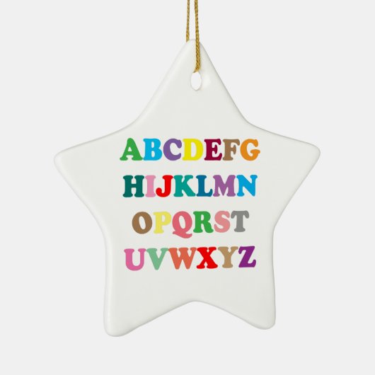 ABCs farbenfrohe Buchstaben Keramikornament (Rechts)