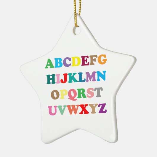 ABCs farbenfrohe Buchstaben Keramikornament (Links)
