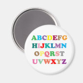 ABCs farbenfrohe Buchstaben Magnet (Vorderseite/Rückseite)