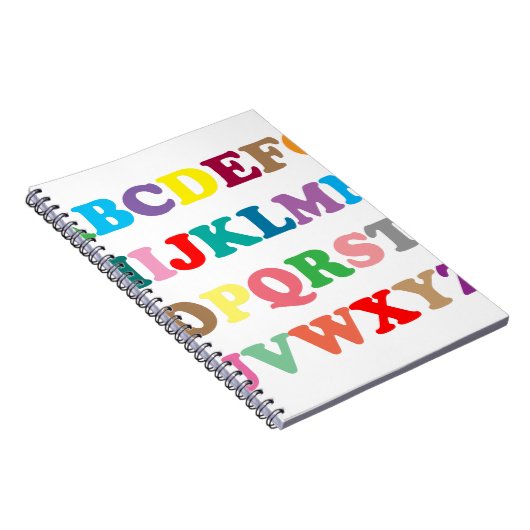 ABCs farbenfrohe Buchstaben Notizblock (Rechte Seite)