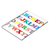 ABCs farbenfrohe Buchstaben Notizblock (Linke Seite)