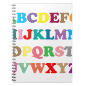 ABCs farbenfrohe Buchstaben Notizblock (Vorderseite)