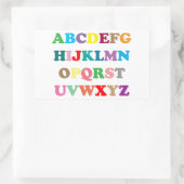 ABCs farbenfrohe Buchstaben Rechteckiger Aufkleber (Tasche)