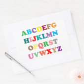 ABCs farbenfrohe Buchstaben Rechteckiger Aufkleber (Umschlag)