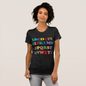 ABCs farbenfrohe Buchstaben T-Shirt (Vorne ganz)