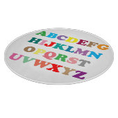 ABCs farbige Schrift Schneidebrett (Ecke)