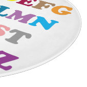 ABCs farbige Schrift Schneidebrett (Ecke)
