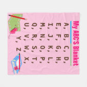 ABC's Fleece Blanket (Vorderseite (Horizontal))