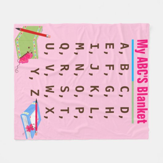 ABC's Fleece Blanket (Vorderseite (Horizontal))