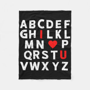 Abc's I Love U Süßes I-love-you Alphabet Lehrer Va Fleecedecke