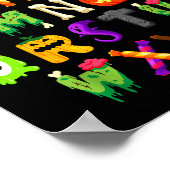 Abcs Learning Kindergarten Lehrer Lustiger Hallowe Poster (Ecke)