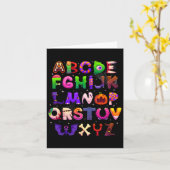 Abcs Learning Kindergarten Lehrerin Funny Hallowee Karte (Gelbe Blume)