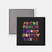Abcs Learning Kindergarten Lehrerin Funny Hallowee Magnet (Vorderseite/Rückseite)