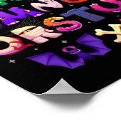 Abcs Learning Kindergarten Lehrerin Funny Hallowee Poster (Ecke)