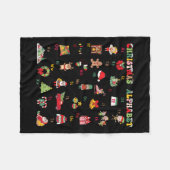 Abcs Learning Kindergarten Lehrerin Weihnachtslich Fleecedecke (Vorderseite (Horizontal))