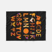 Abcs Learning Kindergarten Teacher Thanksgiving Al Fleecedecke (Vorderseite (Horizontal))