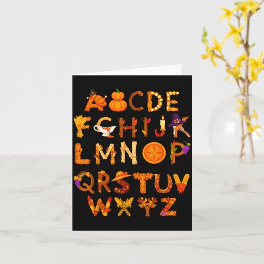 Abcs Learning Kindergarten Teacher Thanksgiving Al Karte (Gelbe Blume)