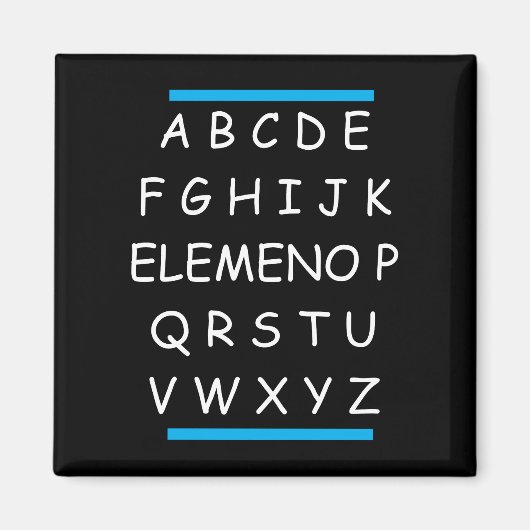 ABCs lustiges Sarcastic Grammar Magnet (Vorne)