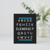 ABCs lustiges Sarcastic Grammar Postkarte (Stehend Vorderseite)