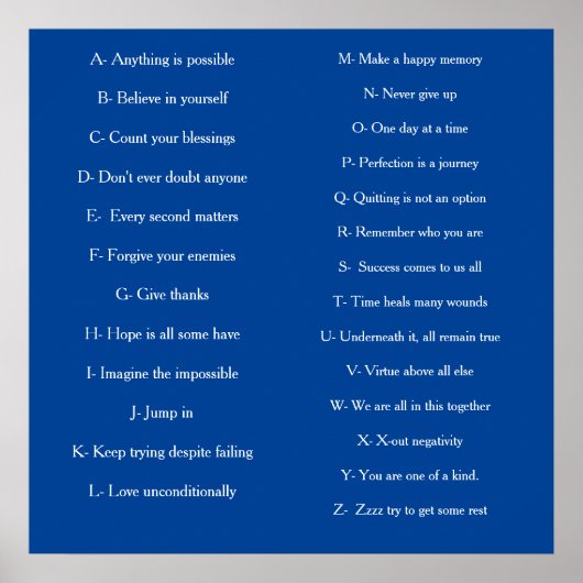 ABC's of adulthood Poster (Vorne)