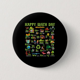 Abcs of Earth Day Teacher Rettete unsere Planet-Na Button