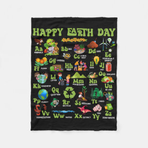 Abcs of Earth Day Teacher Rettete unseren Planeten Fleecedecke