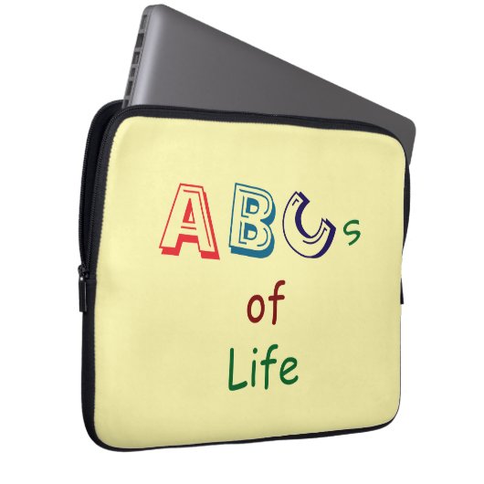 ABCs of Life Electronics Bag Laptopschutzhülle (Vorne Rechts)
