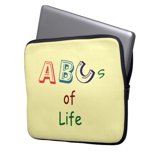 ABCs of Life Electronics Bag Laptopschutzhülle (Vorderseite Links)