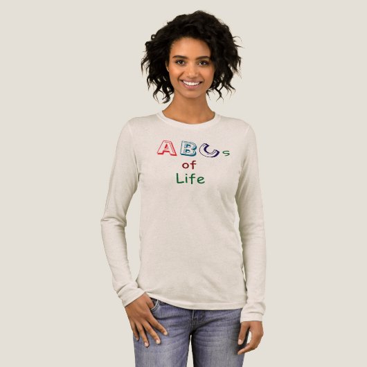 ABCs of Life T-Shirt Tri-Blend Shirt (Volle Vorderseite)